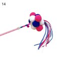 thumbnail image 2 of Flmtop Manual Cat Stick Interactive Pompom Tassel Teasing Wand Kitten Toy Pet Supply #14, 2 of 9