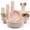Pink & Gold, variant on White and Rose Gold Party Supplies - 350 PCS Disposable Dinnerware Set - White Paper Plates Napkins Cups, Gold Plastic Forks Knives Spoon for Graduation, Birthday, Thanksgiving, Cocktail Party