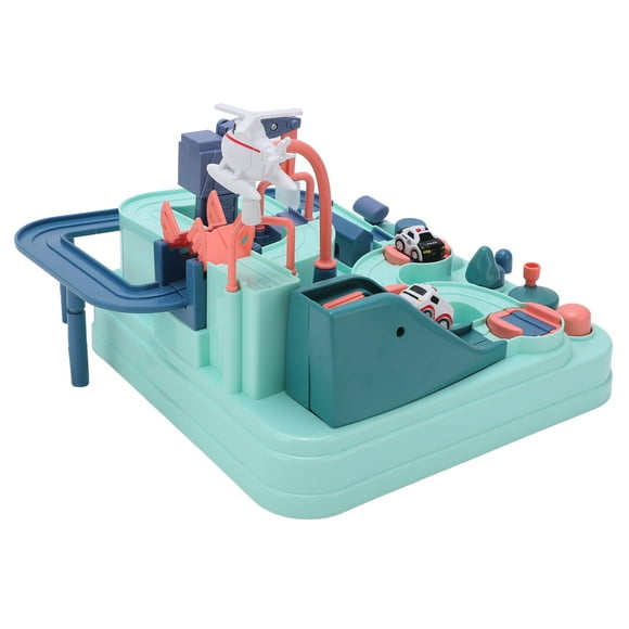 Race Track Car Kit, Mechanical Structure Stable Preschool Toys Eco Friendly Reasonable Multiple Color  for Kindergarten