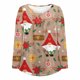 thumbnail image 4 of Pntutb Mujer Casual Navidad Impreso Jersey Cuello Redondo Manga Larga Botones Blusa tops Pntutb Pntutb-5307, 4 of 6