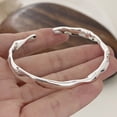 thumbnail image 2 of Pulsera de Metal de plata s贸lida 925 100% para mujeres y hombres, regalo de cumplea帽os Simple hecho a mano Vintage S-B451, 2 of 2