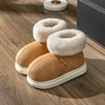thumbnail image 2 of AUXDIQ Women Men Winter Boots Slippers Home Warm Fleece Booties Slipper Anti Slip House Shoes Indoor Outdoor, 2 of 5