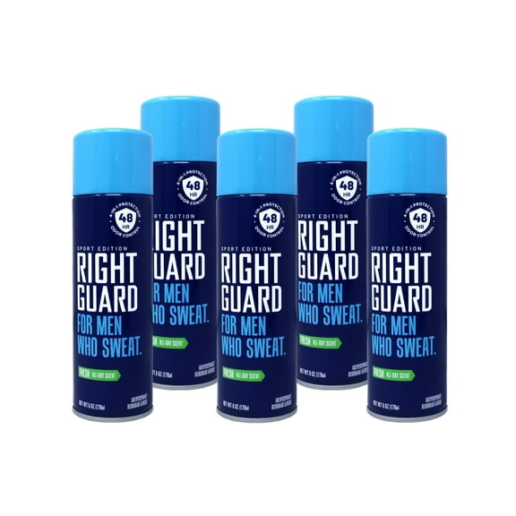 Right Guard Sport Antiperspirant Deodorant Aerosol Fresh 6 Oz (Pack of 5)