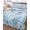 Aqua, Ocean Blue, variant on Full Size Quilt Bedding Set, Seahorse Coastal Reversible Summer Quilt 3 Pieces, Nautical Seaside Coral Starfish Conch Lightweight Bedspreads Coverlets with 2 Pillow Shams for All Seasons