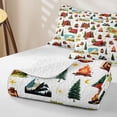 thumbnail image 4 of Erosebridal Red Tent Camping Quilt Full, Mountain Campfire Full Bedspread Sets for Men and Women, 3 Pieces, 4 of 7