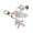Pink Keychain, variant on Glowing Jellyfish Shine Resin Phone Strap Keychain Gift for Travel Accessory