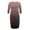 Rose Gold, variant on Jinhomg Fashion Pregnancy Dress for Women 3/4 Sleeve Gradient Color Bodycon Dress Slim Fit Comfy Crew Neck Midi Maternity Dresses Blue M
