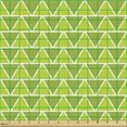 thumbnail image 2 of Abstract Fabric by the Yard Upholstery, Repetitive Polygon Triangles Illustration Geometrical Design, Decorative Fabric for DIY and Home Accents, Olive Green Apple Green by Ambesonne, 2 of 5