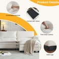 thumbnail image 3 of Ktaxon 120" W Sectional Sofa U Shaped Couch with Double Chaise Teddy Velvet Sleeper Set with 3 Oversized Seats Teddy White, 3 of 8