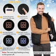 thumbnail image 3 of Liwarace Heated Vest 9 Heating Zones with 10000mAh Battery Pack Electric Heating Jacket, 3 of 13