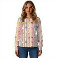 thumbnail image 3 of LHVUOA Scrub Jacket for Women Easter Cute Bunny Print Spring Scrub Jackets Long Sleeve Nursing Uniform Shirts with Pockets, 3 of 4
