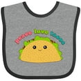 thumbnail image 3 of Inktastic Peace Love Tacos Boys or Girls Baby Bib, 3 of 4