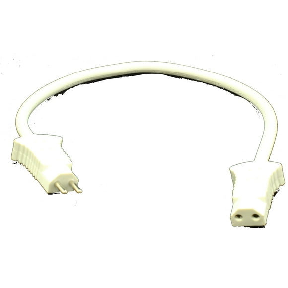 Eureka Electric Hose Pigtail Cord, male/female ends, 10in, color white