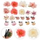 thumbnail image 3 of GOOHOCHY 21 pinzas para el pelo con flores de seda, accesorios para el cabello para mujeres, niñas y niños pequeños., 3 of 7