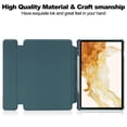 thumbnail image 2 of ELEHOLD Leather Protective Case for Samsung Galaxy Tab S10 Plus,Clear Back Case Multi-Angle Kickstand 360° Rotating Swivel Stand Full-body Protective Shockproof Cover for Galaxy Tab S10+,Darkgreen, 2 of 7