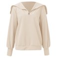 thumbnail image 4 of Vedolay Women's Hoodies 2023 Loose Soft Long Sleeve Pullover Tops Shirts White,2XL, 4 of 4