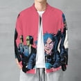thumbnail image 2 of Music Gorillaz Fashion Jacket Mens Windbreaker Coat Lightweight Zipper Clothes Streetwear Bomber Outerwear Jackets, 2 of 7