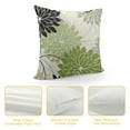 thumbnail image 4 of COMIO Black Green Pillow Covers Dahlia Flower White Gray Elegant Colored Throw Pillows Farmhouse Outdoor Decor for Home Living Room Sofa Bed Modern Floral, 4 of 5