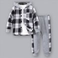 thumbnail image 2 of Wamejoo Baby Boy Clothes Fall Winter Outfit Long Sleeved Plaid Top Pant Two Piece Sets Boys Clothes, 2 of 9