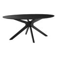 thumbnail image 2 of Modway Traverse 71" Oval Modern Rubberwood Dining Table in Black, 2 of 7