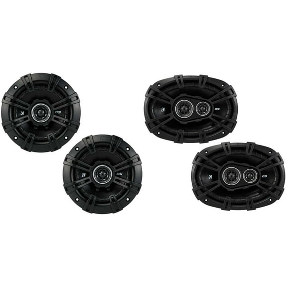 Kicker DSC6930 6x9-Inch (160x230mm) 3-Way Speakers w/ 43DSC504 5.25" Coaxial Bundle