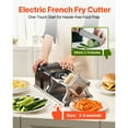 thumbnail image 2 of KFFKFF Commercial French Fry Cutter, Stainless Steel Vegetable Fruit Chopper with 3 Replacement Blades 1/2-Inch 3/8-Inch 1/4-Inch, Electric Potato Slicer Dicer, 2 of 9