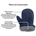 thumbnail image 3 of N'Ice Caps Toddler Baby Infant Mittens 2 Pairs Kids Sherpa Lined Fleece Easy-On, Boys Black & Navy, 3 of 8