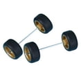DOLITY 4X 4Pcs 1/64 Scale Wheels Replacement Parts for Diecast Car Model Kids RC Truck