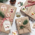 thumbnail image 5 of kjfeif Vintage Christmas Stickers Roll Merry Christmas Stickers Santa Stickers Roll Winter Holiday Round Xmas Label Tag Sticker For Boxes Cards Envelope Home Room Office Glass Window Door Decor, 5 of 9