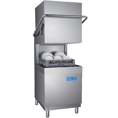 NSF 28 in. Single Rack Door Type Dishwasher, High Temp with Booster, 3-phrase 240V Freestanding Washer