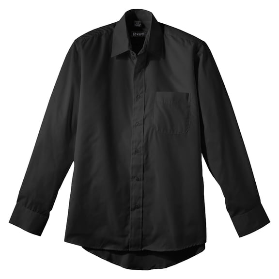 Edwards Garment Men's Long Sleeve Broadcloth Dress Shirt, Style 1363