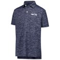 thumbnail image 2 of Youth Wes & Willy College Navy Seattle Seahawks Cloudy Yarn Polo, 2 of 3