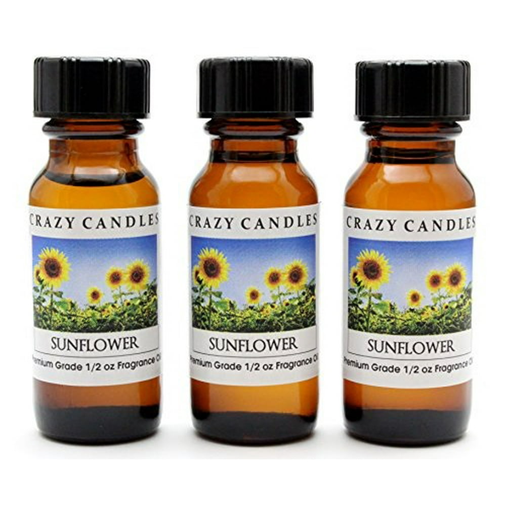 sunflower 3 bottles 1/2 fl oz each (15ml) premium grade scented