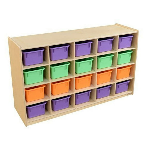 Wood Designs 20 Compartment Cubby with Trays