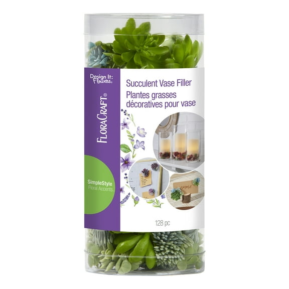 FloraCraft Artificial Succulent Vase Filler 2.8 Ounce Assorted Green (2.8 Ounce)