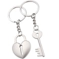 thumbnail image 4 of 1 par de llaveros de metal con forma de corazón a juego para parejas, regalo para hombres y mujeres, 4 of 7