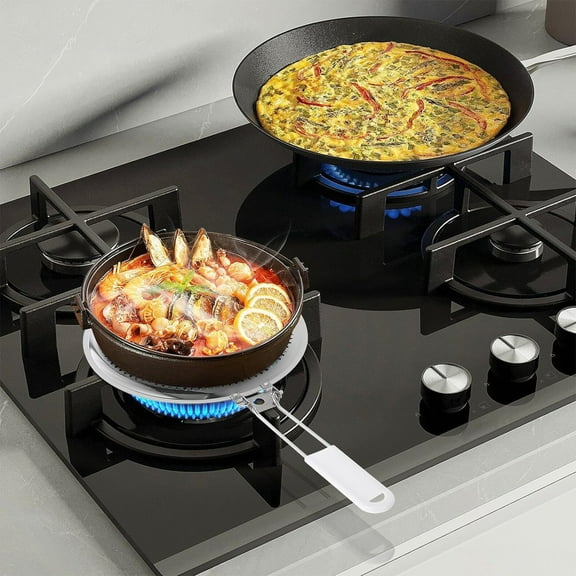 Stainless Steel Heat Diffuser for Gas And Electric Stove - Even Heat Distribution Induction Cooktop Adapter Plate - Food Warmer Simmer Plate for Gas Stove With Flame Guard