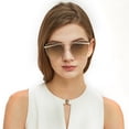 thumbnail image 6 of LotFancy 2 Cateye Sunglasses for Adult Women Female with Case, Brown Gradient, 6 of 7