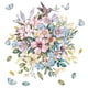 thumbnail image 2 of Flores y colibrí mariposa baño tapa del asiento del inodoro calcomanías pegatinas PVC pegatina extraíble autoadhesivo baño decoración arte, 2 of 5