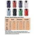 thumbnail image 6 of Frontwalk Mens Xmas Vest Snowman Print Jacket Sleeveless Christmas Waistcoat Men Silm Fit Suit Vests V Neck Purple XL, 6 of 6