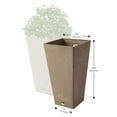 thumbnail image 4 of Algreen 17831 Valencia 10 in. by 20 in. Height 2 Square Planters, Taupe - Pack of 2, 4 of 4