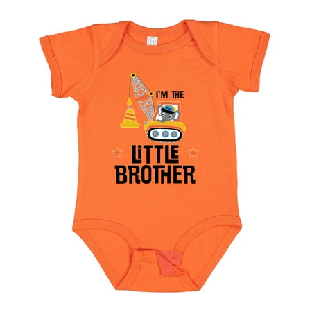 

Inktastic Little Brother Construction Truck Boys Boys Baby Bodysuit