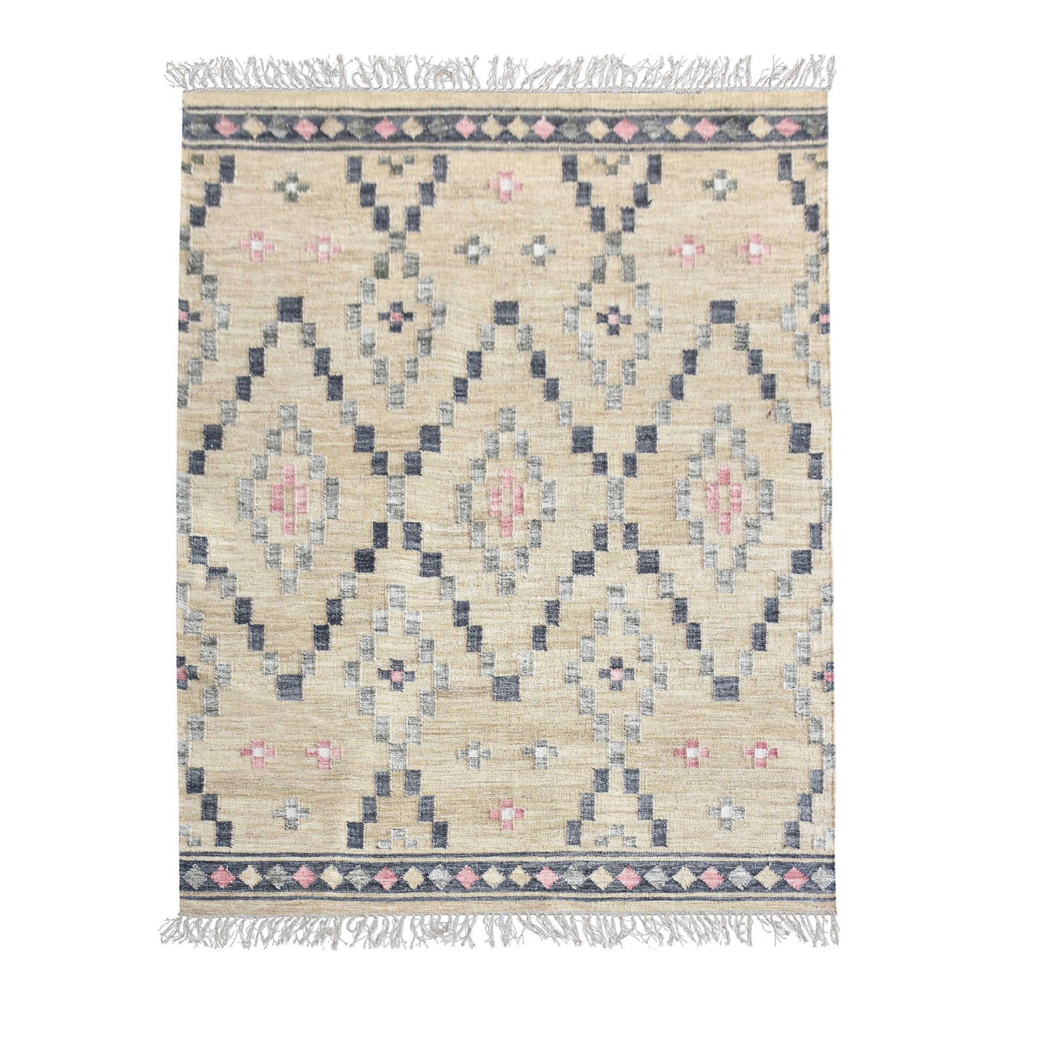 8' x 10' MultiColored Hand Woven Wool Area Rug