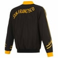 thumbnail image 3 of Men's JH Design Black Golden State Warriors 2023/24 City Edition Full-Zip Bomber Jacket, 3 of 3