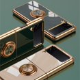 thumbnail image 2 of Para Samsung Z Flip 3 Funda con soporte de anillo magnético Funda para teléfono para Galaxy Z Flip 3 5G Funda trasera con soporte de silicona a prueba de golpes Tan Jianjun unisex, 2 of 2