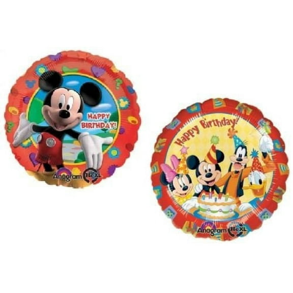 MICKEY Minnie MOUSE Donald Duck Goofy 18" Happy Birthday Party Mylar Balloons