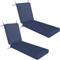 thumbnail image 2 of AECOJOY 72" x 21" x 4" Patio Lounge Chair Cushions Set of 2, Outdoor Chaise Lounge Replacement with Removable Cover in Navy Blue, 2 of 11