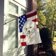 thumbnail image 2 of Patriotic USA Bichon Frise House Flag, 2 of 4