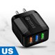 thumbnail image 3 of Cargador de pared de viaje de carga rápida 5V 2.4A 3 puertos USB QC 3.0 para iPhone Samsung Universal Accesorios Electrónicos, 3 of 8