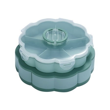 

Ozmmyan Kitchen & Dining Double Layer Candy And Dried Fruit Plate Creative Rotating Design Dessert Plate Kitchen Gift on Clearance